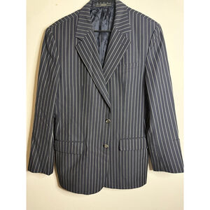 Men's Versace Navy White Pinstripe Blazer